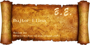 Bujtor Elina névjegykártya